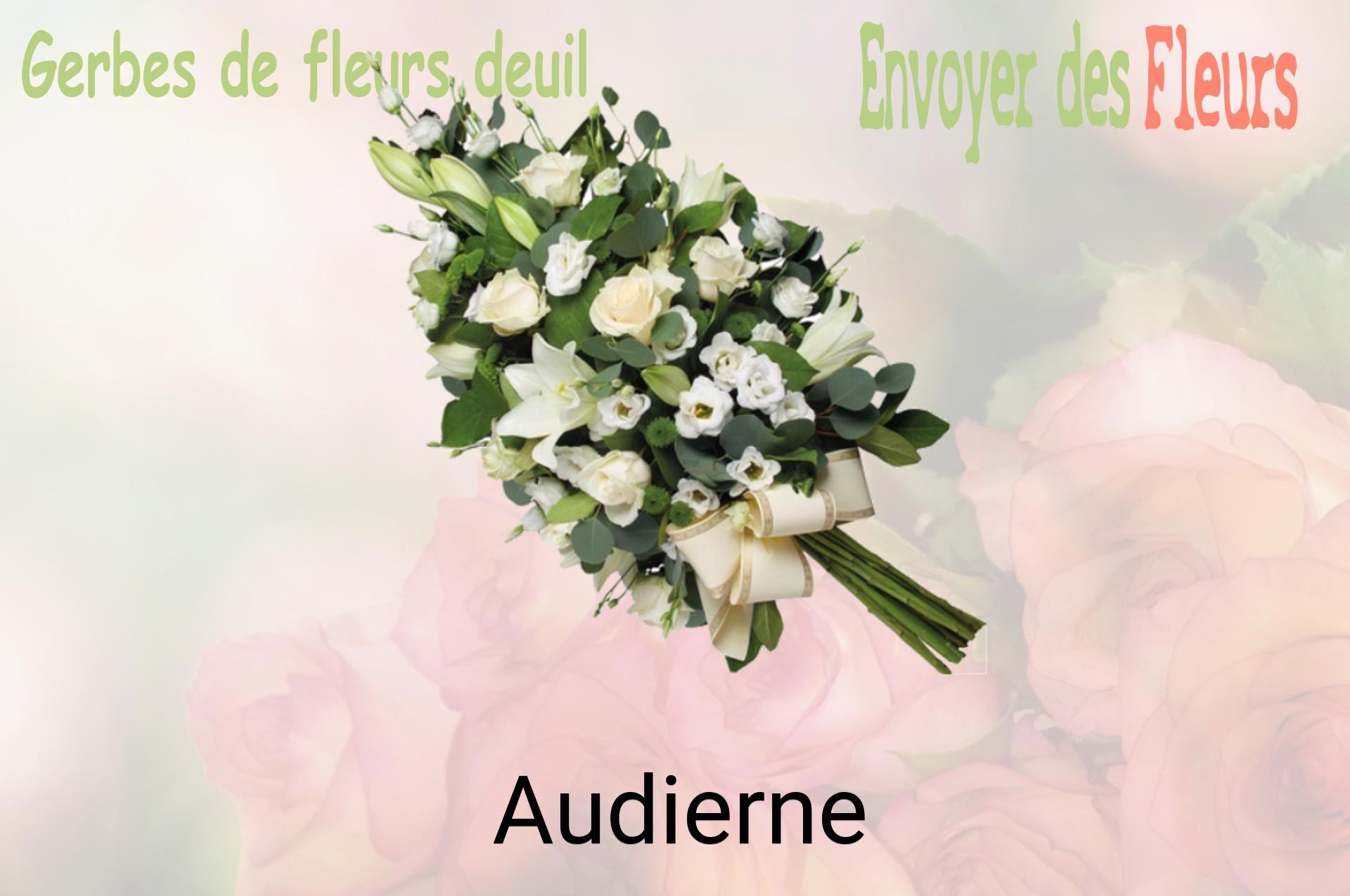 Gerbe de fleurs de deuil livrée à Audierne